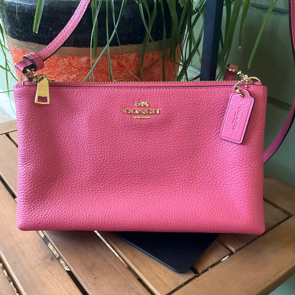 Coach Lyla Crossbody Bag, Pink/Gold, EUC - Picture 2 of 9